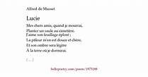 Lucie by Alfred de Musset - Hello Poetry