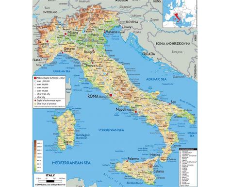 Physical Map Of Rome Map Of Physical Rome Lazio Italy