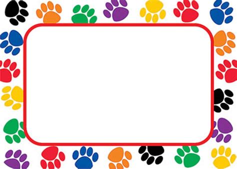 Red Paw Print Border Clipart Best