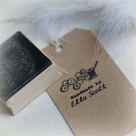 Needle And Thread Personalised Handmade By Stamp By Pretty Rubber Stamps