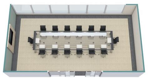 Conference Room Floor Plan With Boardroom Style