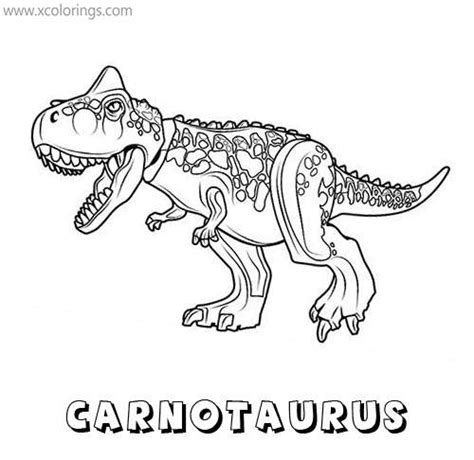 LEGO Jurassic World Dinosaur Coloring Pages Carnotaurus - XColorings.com