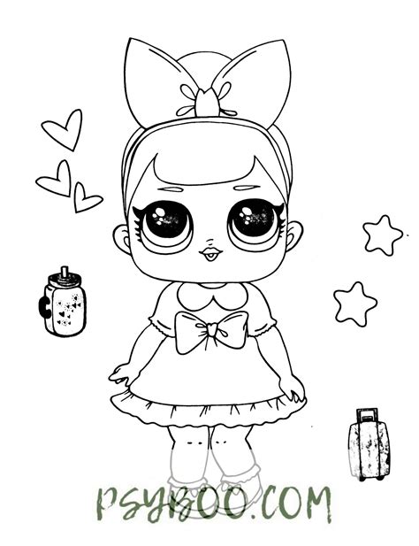Fancy Glitter Lol Doll With Accessories Coloring Page ⋆ Download