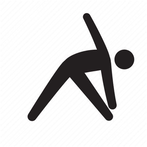Athlete Exercise Fitness Health Man Stick Figure Stretching Icon