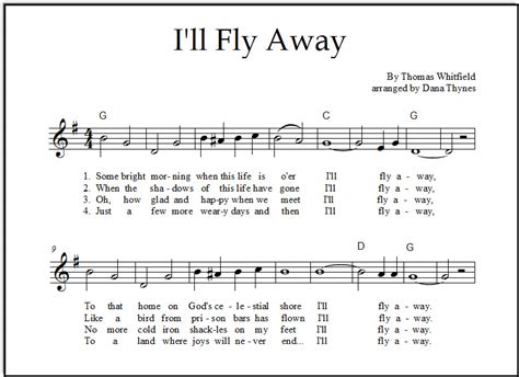 Ill Fly Away For Lead Sheet And Duet Guitar Tabs And Piano