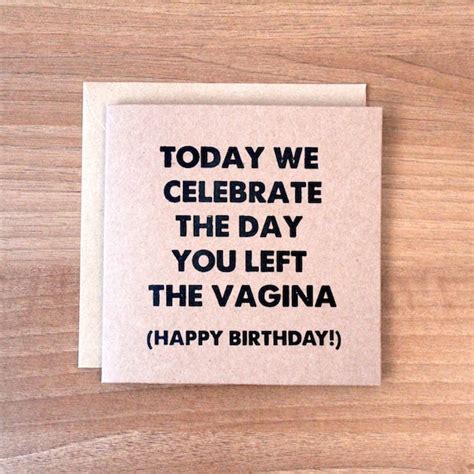 Funny Rude Birthday Card Today We By Greysquirreldesigns On Etsy