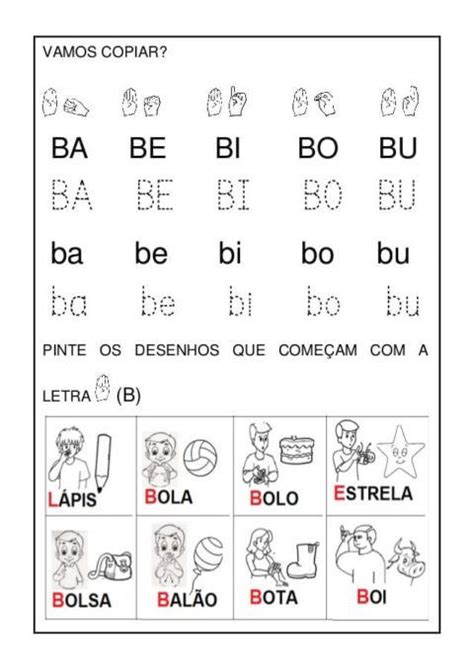 Atividades Silabas Com Ba Be Bi Bo Bu Para Aprendizado