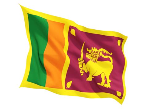 Fluttering Flag Illustration Of Flag Of Sri Lanka