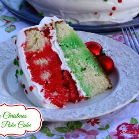 Refrigerate, garnish with flattened gumdrops, cut to resemble holly. Vintage Christmas Jello Poke Cake Recipe - (4.4/5)