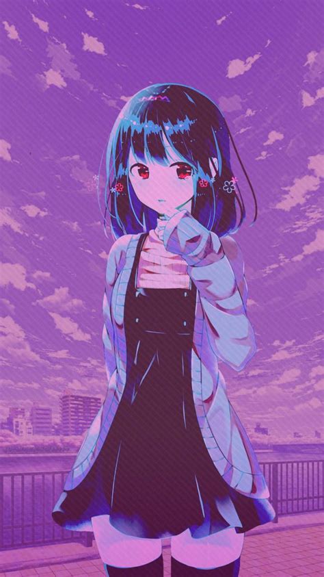 27 Purple Anime Wolf Girl Wallpaper