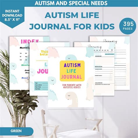 Autism Life Journal Autism Workbook Autism Planner Autism Worksheet