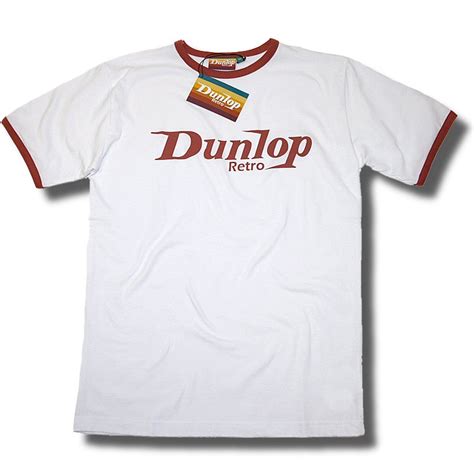 Classic Dunlop Retro Tipped Crew Neck Sports T Shirt Adaptor Clothing