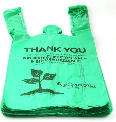 Eco Friendly Supermarket 100 Biodegradable Grocery Bags Compostable