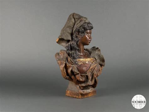 Moorish Woman Bust Soubrier Rent Sculptures Bust Xxth