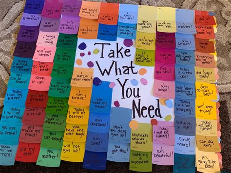 Take What You Need Bulletin Board Idea Social Emotional Learning