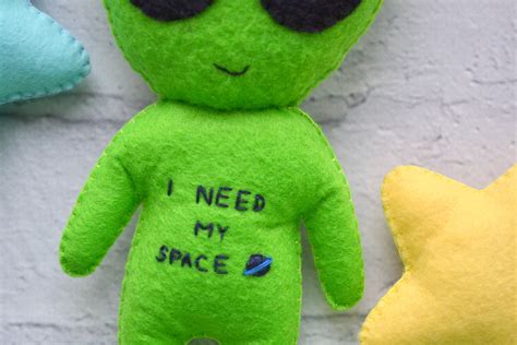 Alien Plushie Personalized Alien Plush T Green Ufo Doll Etsy