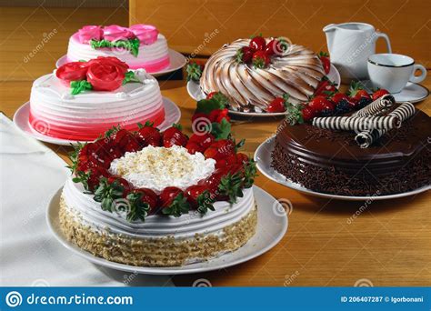 Brazilian Birthday Cake From Bakery Set Stock Image Image Of Food