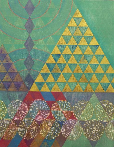 Denise Driscoll Triangles 6 Abstract Acrylic Painting Geometric