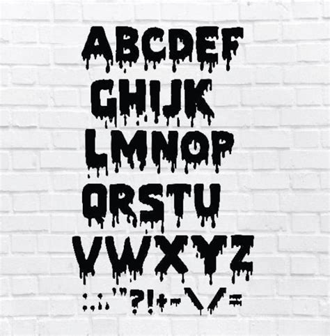 Dripping Font Svg Dripping Letters Svg Dripping Alphabet Font Font