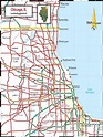 Map of Chicago street: streets, roads and highways of Chicago