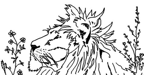 Coloring Page World: Lion (Portrait)
