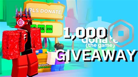 1000 Robux Giveaway Roblox Youtube
