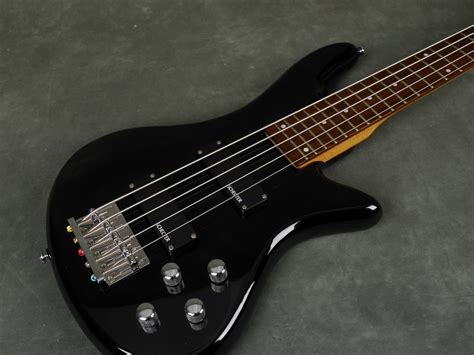 Schecter Deluxe 5 String Bass Guitar Black Whard Case 2nd Hand