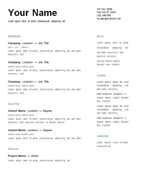 10 Best Resume Templates You Can Free Download Ms Word Vintaytime