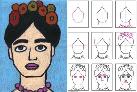 How To Draw Frida Kahlo Art Lessons Elementary Teaching Lesson
