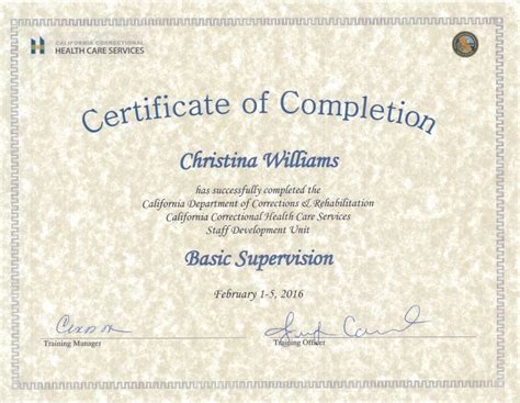 Basic Supervisor Certificate