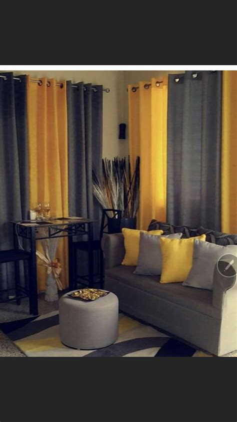Yellow Decor Grey Curtains Living Room Yellow Curtains Living Room