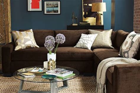 Get it as soon as thu, jul 22. The Virtues of Clear Décor > Life Your Way | Brown and blue living room, Brown sofa living room ...
