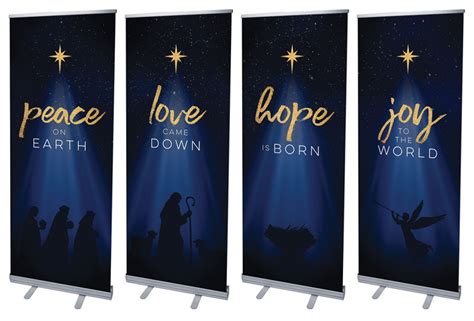 Christmas Star Hope Is Born Advent Set Banner Church Banners