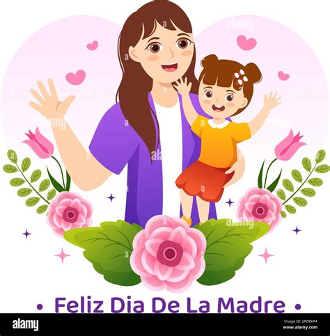 Feliz Día De La Madre Ilustración Con La Celebración Del Feliz Día De