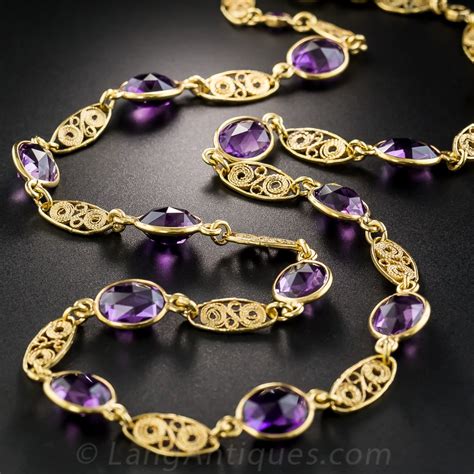Victorian Style Amethyst Necklace