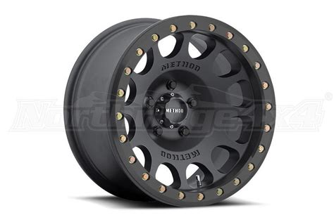 2.2 alloy silver beadlock wheel rims rc 1:10 rock crawler wheels rims hub for rc crawler axial scx10 wraith 90018. Method Race Wheels MR105 Beadlock Wheel Matte Black 17x9 ...