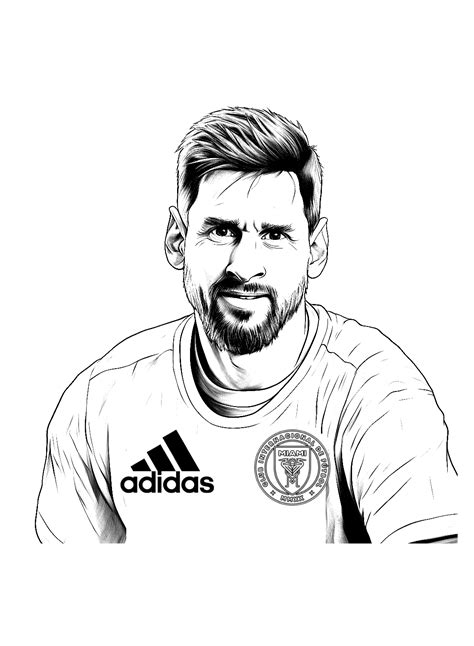 Lionel Messi Image Coloring Page Free Printable Coloring Pages