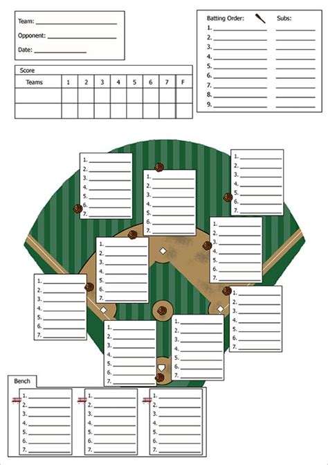 11 Baseball Line Up Card Templates Doc Pdf Psd Eps