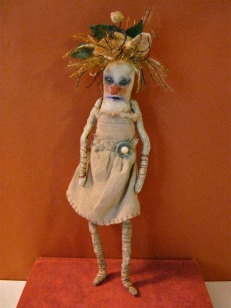 Weird Art Doll Creepy Doll Bizarrestitched Linen Spooky Odd Doll