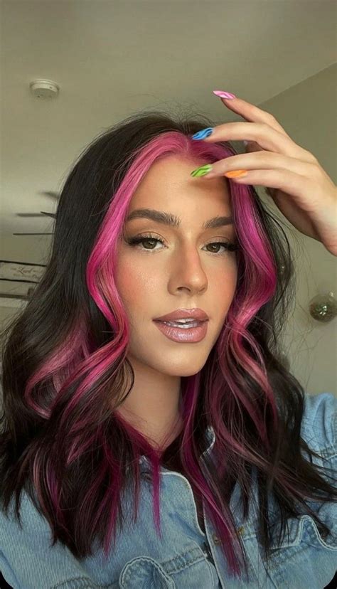 Pink Peekaboo Hair Purple Brown Hair Pink Hair Streaks Pink Hair
