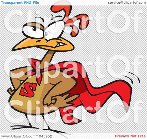 Royalty Free Rf Clip Art Illustration Of A Cartoon Super Chicken By