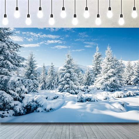 Amazon Csfoto 7 X 5ft背景for Winter Forest Landscape雪シーン写真バックドロップホワイト