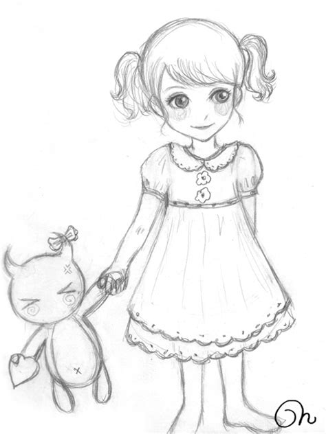Sketch Little Girl By Cqcat On Deviantart