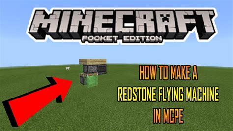 How To Make A Redstone Flying Machine In Mcpe Minecraft Pe Youtube