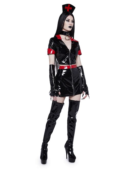 Trickz N Treatz Sexy Nurse Costume Blackred Dolls Kill