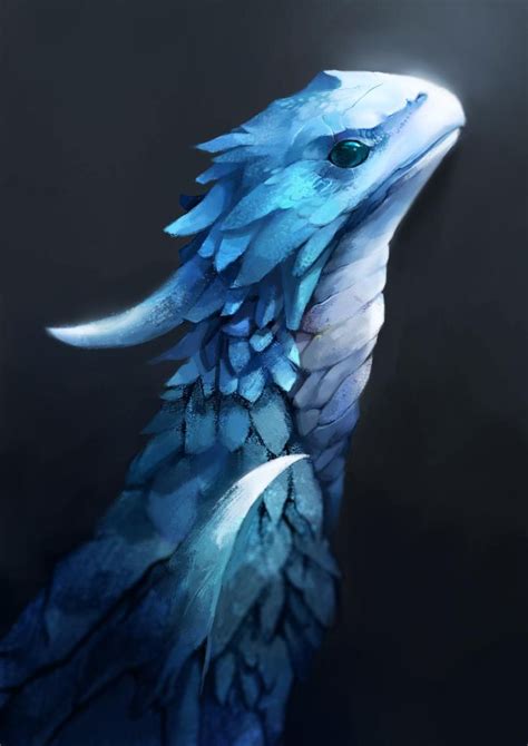 Blue Dragon By Korhiper On Deviantart Types Of Dragons Fantasy