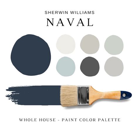 Sherwin Williams Naval Color Palette Modern Interior Paint Palette Sw