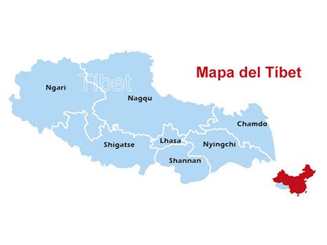 Mapa Del Tíbet Mapa De Tíbet Y Nepal Tíbet China