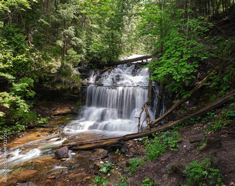 The Beautiful Wagner Falls Located In Michigans Upper Peninsula In The