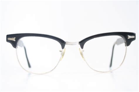 vintage aluminum browline eyeglasses